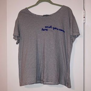embroidered “wish you were here” tee